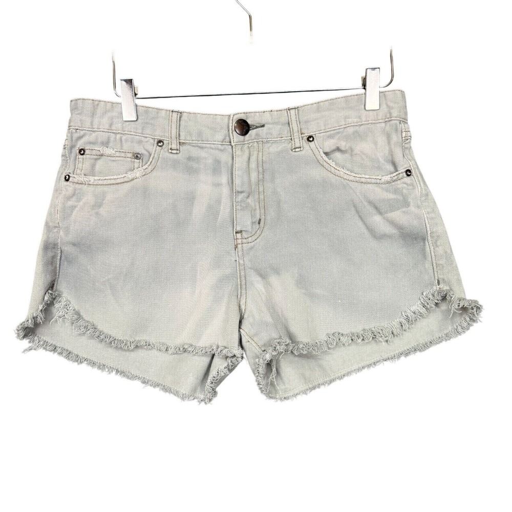 Free People Shorts Womens 30 Grey Denim Cut Offs Jorts 61855 16515125 Festival